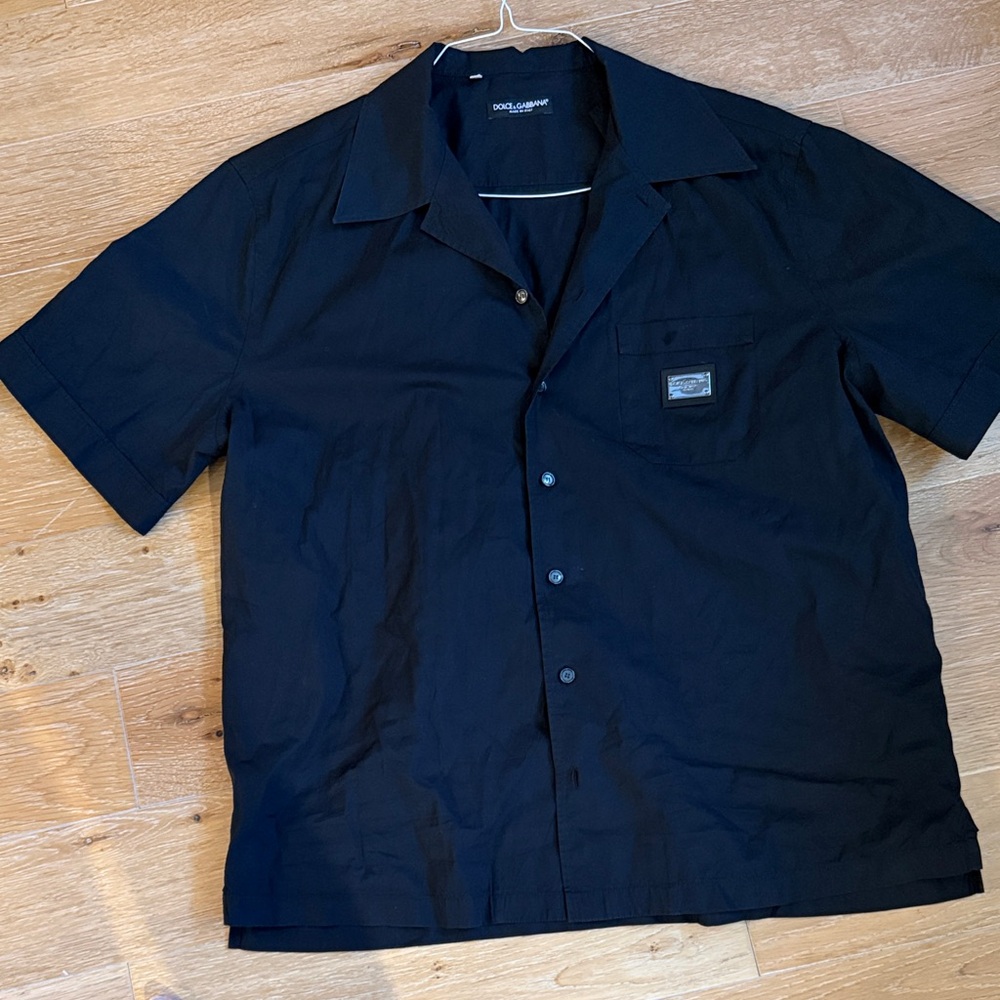 Dolce & Gabbana Black Button-Down Shirt